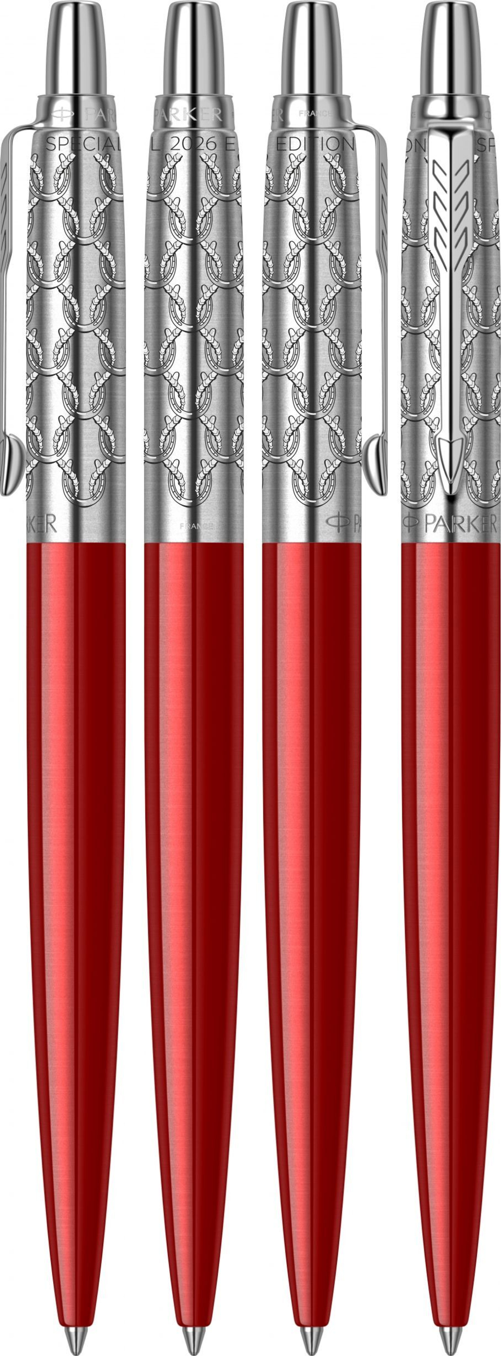 Шариковая ручка Parker Jotter Horse Special Editionl, Red CT, стержень: M, цвет чернил : blue в подарочной коробке