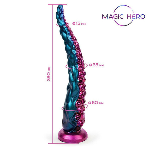 Фантазийный фаллоимитатор-щупальце на присоске 33см Bior Toys Magic Hero MH-13048