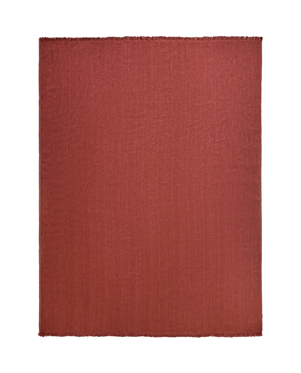 Zara Home плед из льна, терракотовый, 140x190 см
