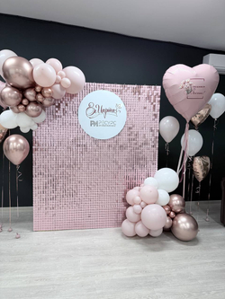 Фотозона на 8 марта Пайетка Solaair розовое золото #4876