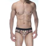 Мужские трусы джоки коричневые с леопардовым принтом Don Moris DM102117