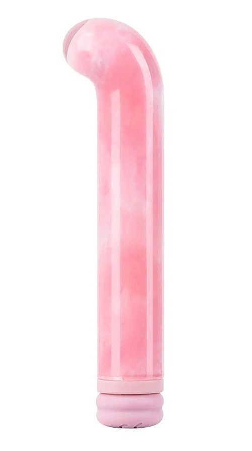 Розовый компактный вибратор из стекла Magic Cane - 12 см.