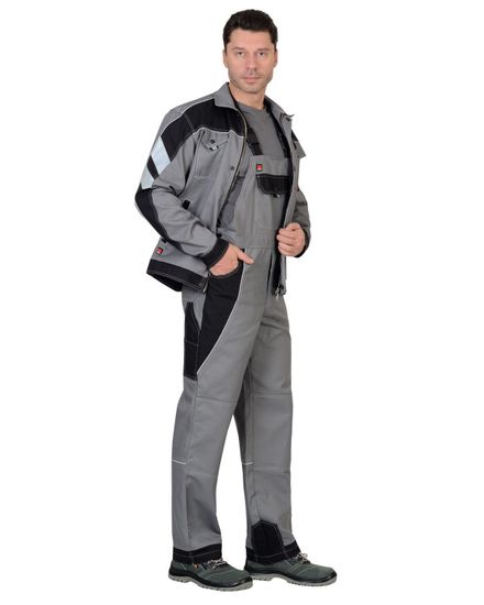 Полукомбинезон "Сириус-Пекин" (серый/черный)