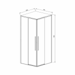 Душевой уголок Vincea Slim-N VSS-4SN9010CLBN 100x90 профиль брашированный никель/стекло прозрачное