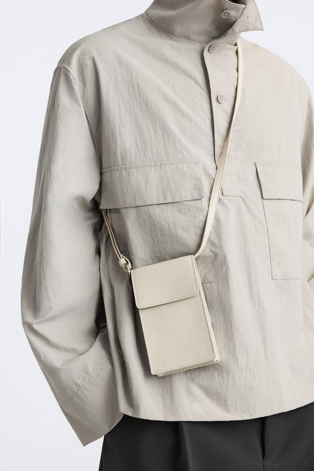 ZARA ЧЕХОЛ ДЛЯ МОБИЛЬНОГО ТЕЛЕФОНА С КЛАПАНОМ, ЭКРЮ