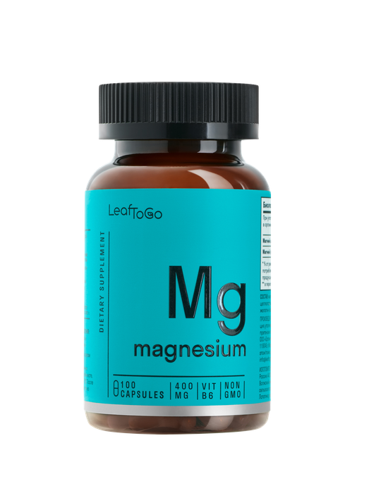 Цитрат Магния, Magnesium Citrate, Leaf To Go, 100 капсул