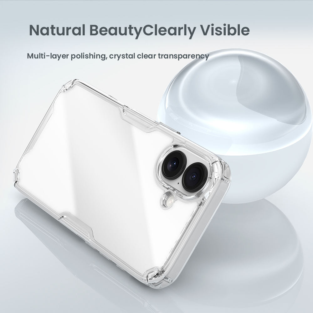 Прозрачный усиленный чехол для смартфона iPhone 17, серия Nature TPU Pro от Nillkin