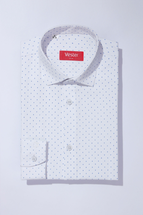 Сорочка детская VESTER длинный рукав, цвет белый, хлопок/пэ 94014 34