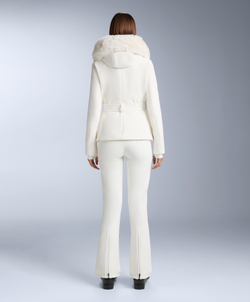 OYSHO Водонепроницаемые расклешенные брюки SKI полной длины, белый