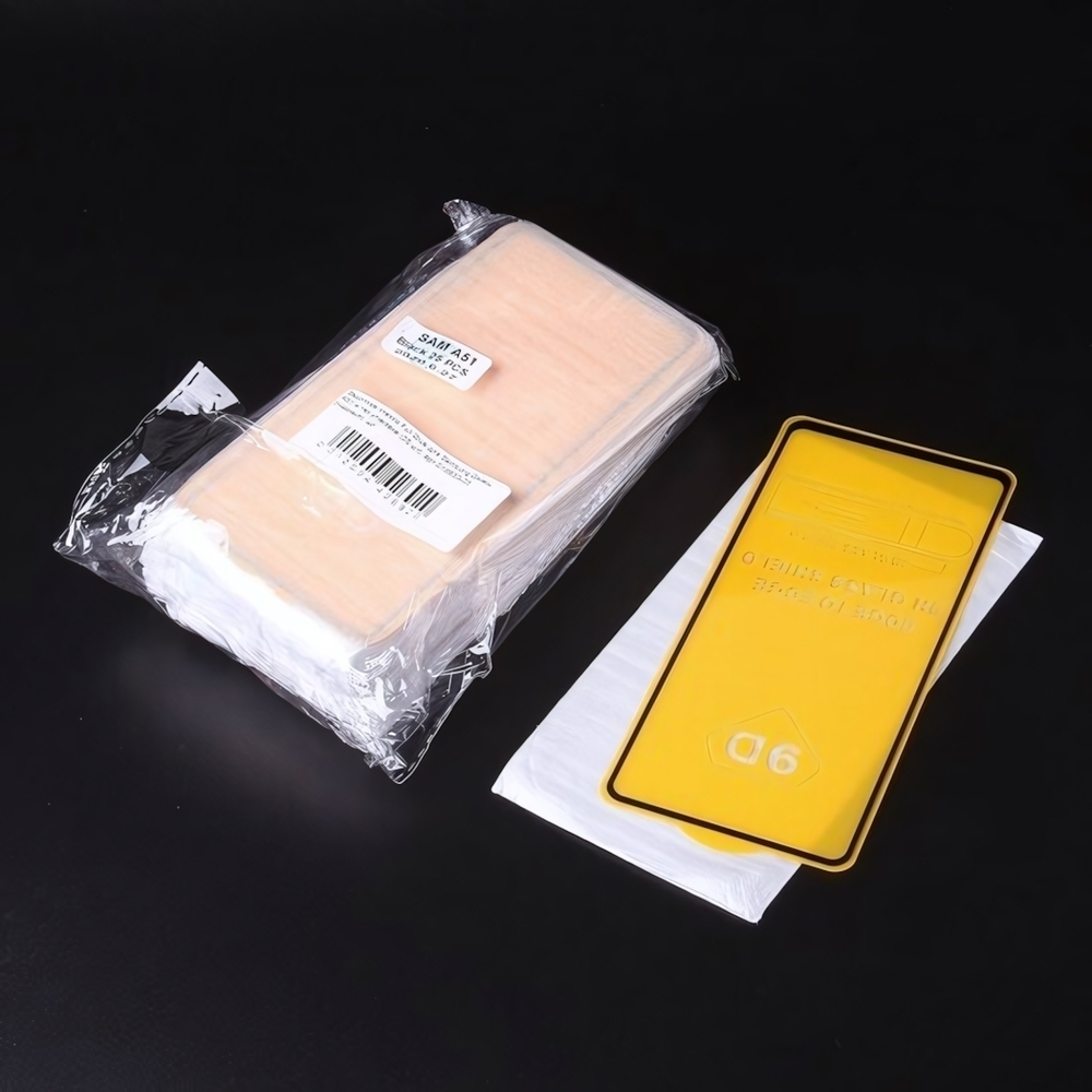 Защитное стекло Full Glue для Samsung Galaxy A51 в тех.упаковке (25 шт), 010630-25 Черный