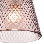 8048/1A SUSPENTIONI LN25 308 хром/розовый металл/стекло Подвесной светильник E27 1*60W 220V MANOLA