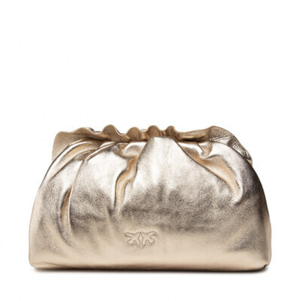 MINI CHAIN CLUTCH BAG FRAIMED – gold