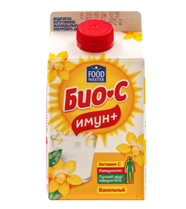 ЙОГУРТ ПИТЬЕВОЙ БИО-С ВАНИЛЬ 3.2% 500ГР FOOD MASTER
