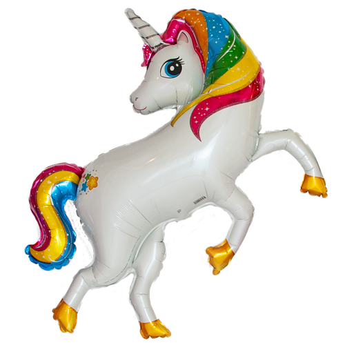 Шар фигура Радужный единорог 107 см