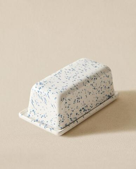 ZARA HOME МАСЛЕНКА С КОНТРАСТНЫМ УЗОРОМ, СИНИЙ