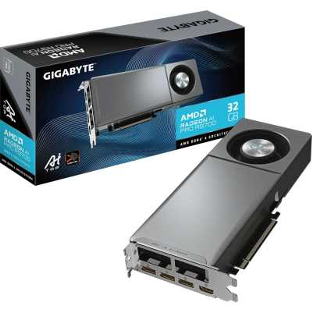 Видеокарта GigaByte AMD Radeon AI PRO R9700 32Gb GV-R9700AI TOP-32GD