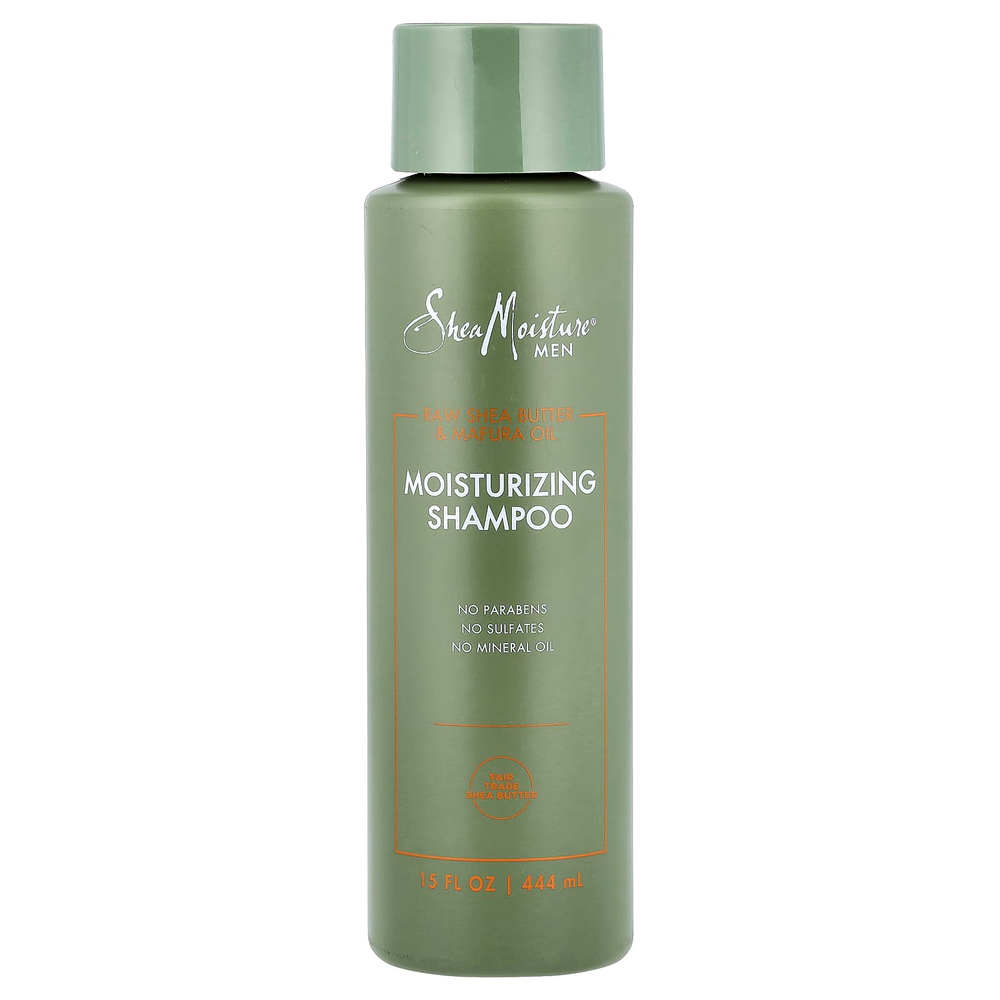 SheaMoisture, Для мужчин, увлажняющий шампунь, необработанное масло ши и масло мафуры, 444 мл (15,8 унции)
