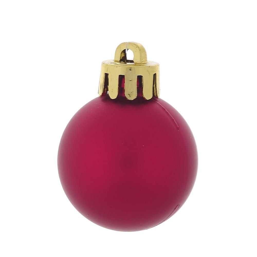 GAEM Набор из 12шт Украшение новогоднее Шар "Красная роза", D 4 см, L9,5 W9,5 H10,5 см
