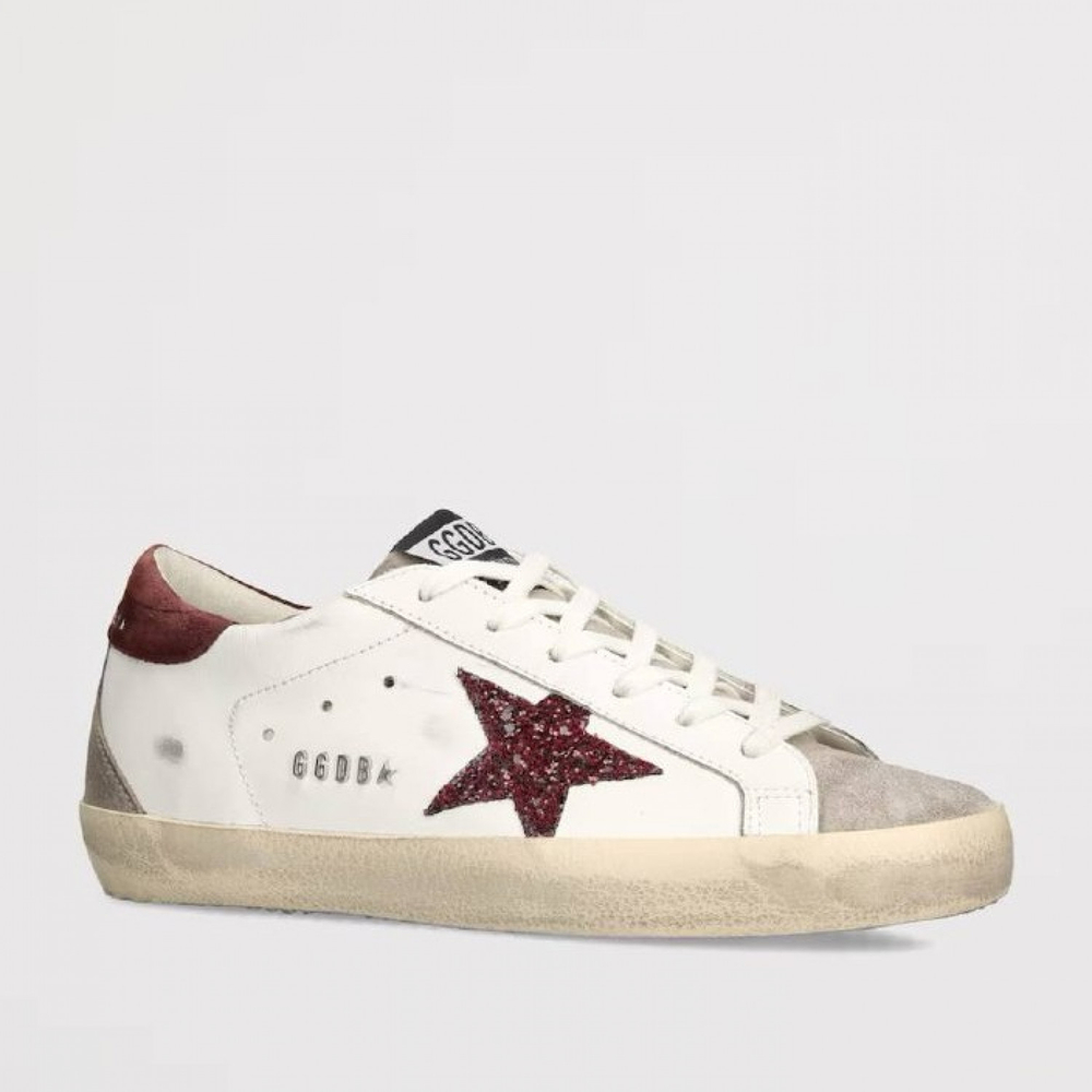 Golden Goose Super Star / Бордо звезда / бордо пятка