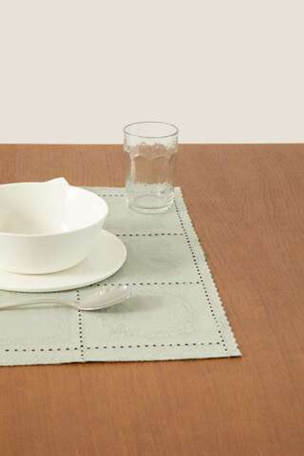 ZARA HOME САЛФЕТКА С ВЫШИВКОЙ В КЛЕТКУ (КОМПЛЕКТ ИЗ 2 ПРЕДМЕТОВ), ЗЕЛЕНЫЙ