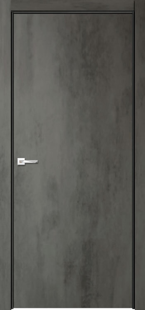 Межкомнатная дверь Роял 1 глухая / Цвет Бетон темный / Двери Верда
