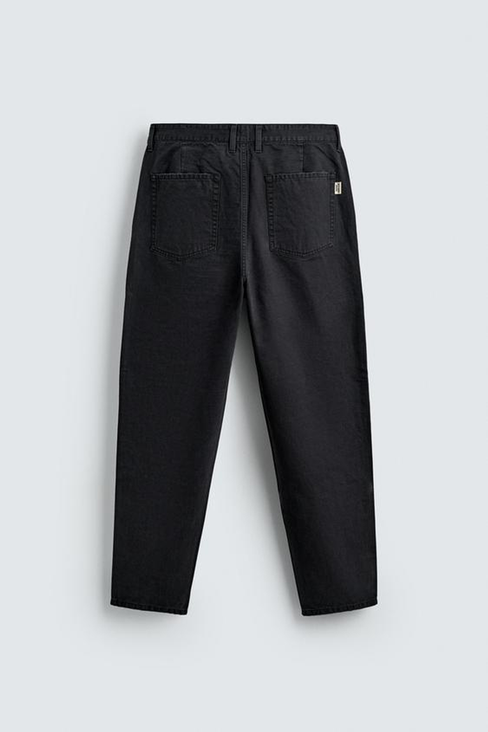 ZARA БРЮКИ CARROT FIT С ЭФФЕКТОМ ПОТЕРТОСТИ, ЧЕРНЫЙ