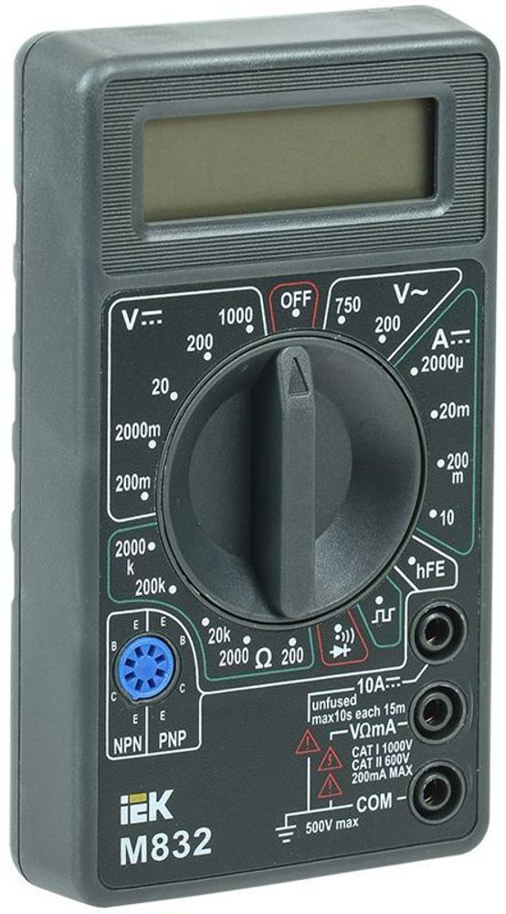 Мультиметр цифровой Universal M832 IEK TMD-2S-832 Мультиметр цифровой Universal M832 IEK TMD-2S-832