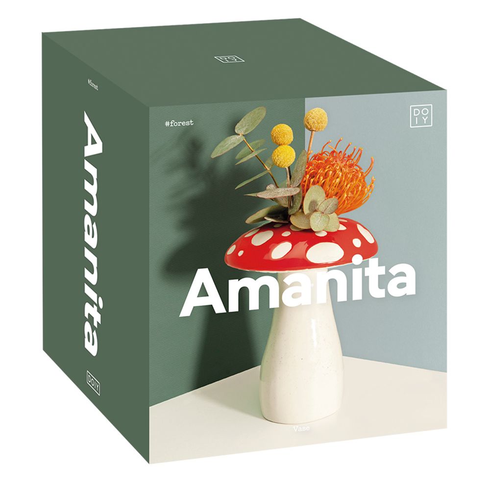 Ваза для цветов Amanita, 19 см