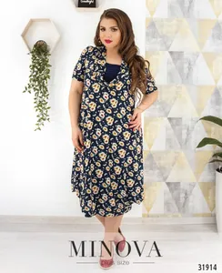 Платье 352-синий Minova