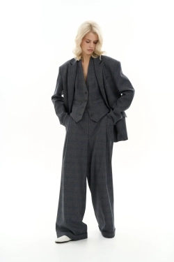 Жакет с мужского плеча в клетку