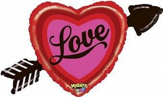 Сердце, Стрела Амура, 50см