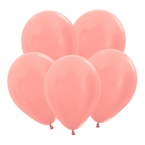 S 12" Металл Розовое Золото / Rose Gold / 100 шт.