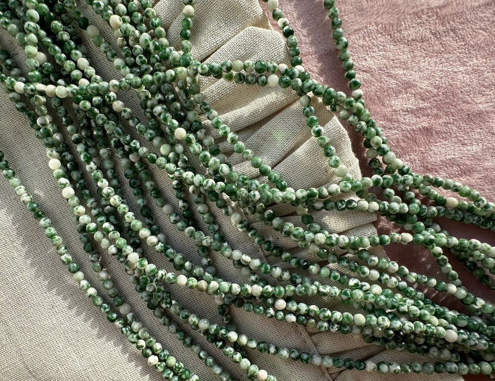 Нить бусин из мохового агата 3,5мм