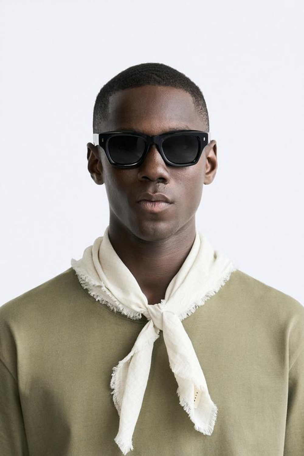 ZARA БАНДАНА В КЛЕТКУ, ЭКРЮ