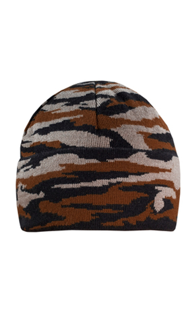 Шапка 2х нитка коричневый КМФ с отворотом