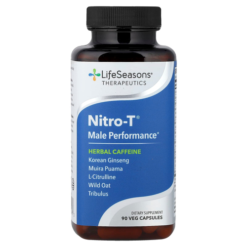 LifeSeasons, Therapeutics, Nitro-T®, добавка для мужского здоровья, 90 растительных капсул