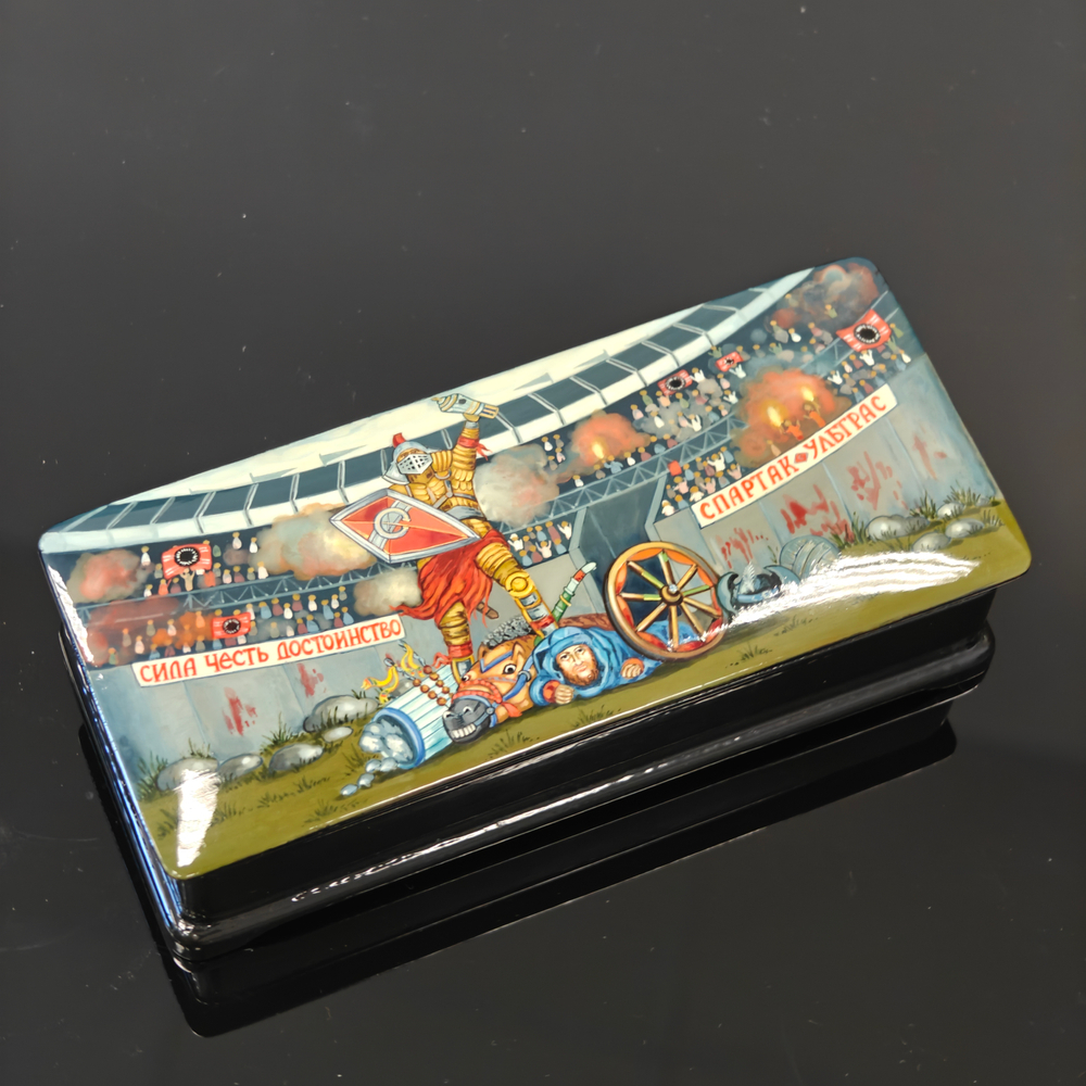 Шкатулка Палех подарок футбольному болельщику