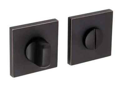 Завертка ADDENBAU WC SQ-003 BLACK/GOLD RIM черный, грань золото