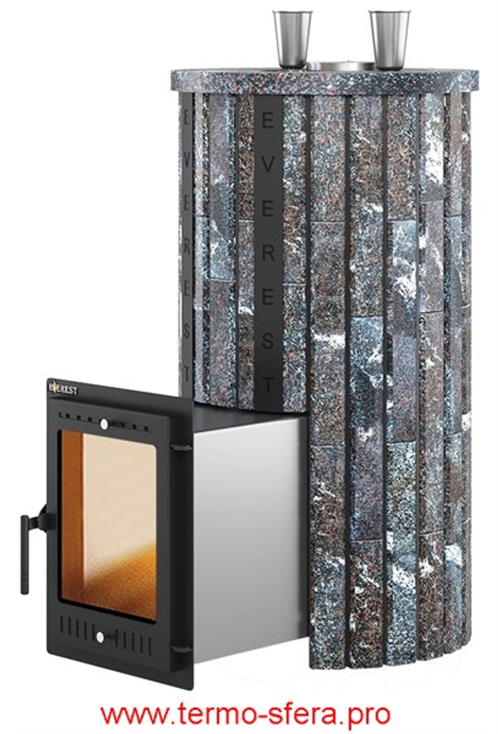 Печь для бани Эверест "Steam Master 44 INOX" Ламель Амфиболит, S-20