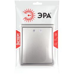 Выключатель ЭРА Эксперт 11-1202-03 с подсветкой IP20 10АХ-250В ОУ алюминий
