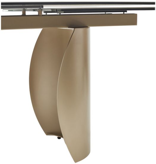 Стол BRONTE 200 раскладной KL-188 Контрастный мрамор матовый, итальянская керамика/ Шампань