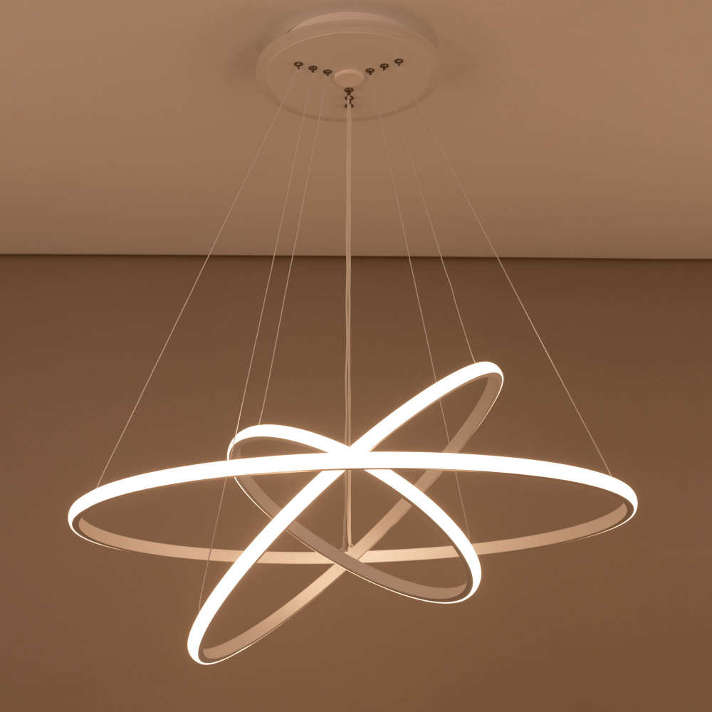 Citilux Неон Смарт CL731A090E RGB Умная подвесная люстра Белая