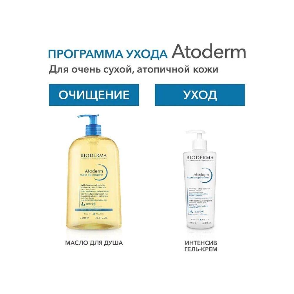 Bioderma Atoderm Intensive Gel-creme Интенсив Гель-крем для лица и тела, 500 мл