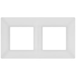 Рамка для розеток и выключателей ЭРА Elegance 14-5002-01М на 2 поста, белый матовый