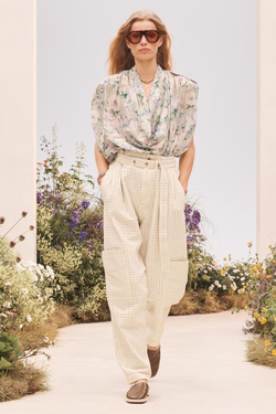 ZARA ТОП С ПРИНТОМ, ЗЕЛЕНЫЙ