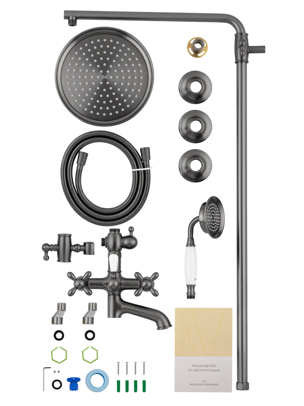 Душевая система WONZON & WOGHAND RETRO, Темный графит (WW-88739020-BGM)