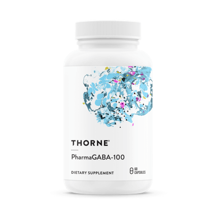 Thorne Research, Гамма-аминомасляная кислота (ГАМК), PharmaGABA-100, 60 капсул