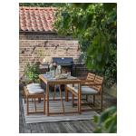 Стол+2 стула+скамья - IKEA NÄMMARÖ/NAMMARO/ НАММАРО ИКЕА, 67х66х7 см, коричневый