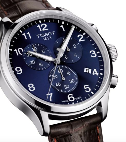 Мужские швейцарские часы Tissot T116.617.16.042.00 с хронографом крупный план