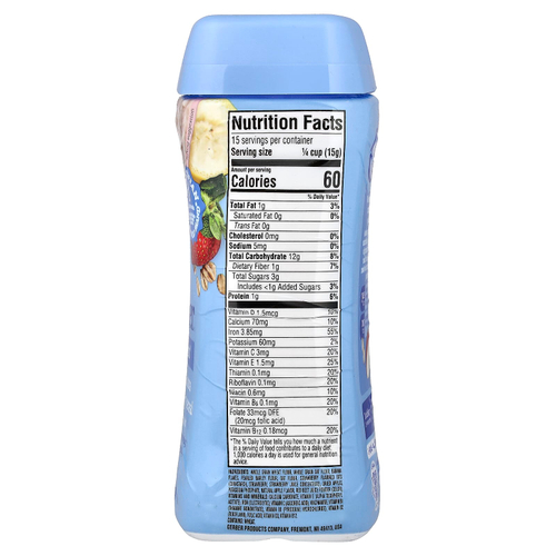 Gerber, Hearty Bits®, мультизлаковая каша, для детей от 12 месяцев, банан, яблоко, клубника, 227 г (8 унций)